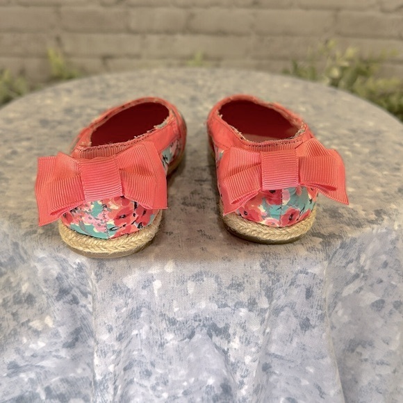Circo Pink & Blue Floral Espadrille A-Line Bow Flats - Toddler Girls 5 💖NWOT💖 - Picture 5 of 8